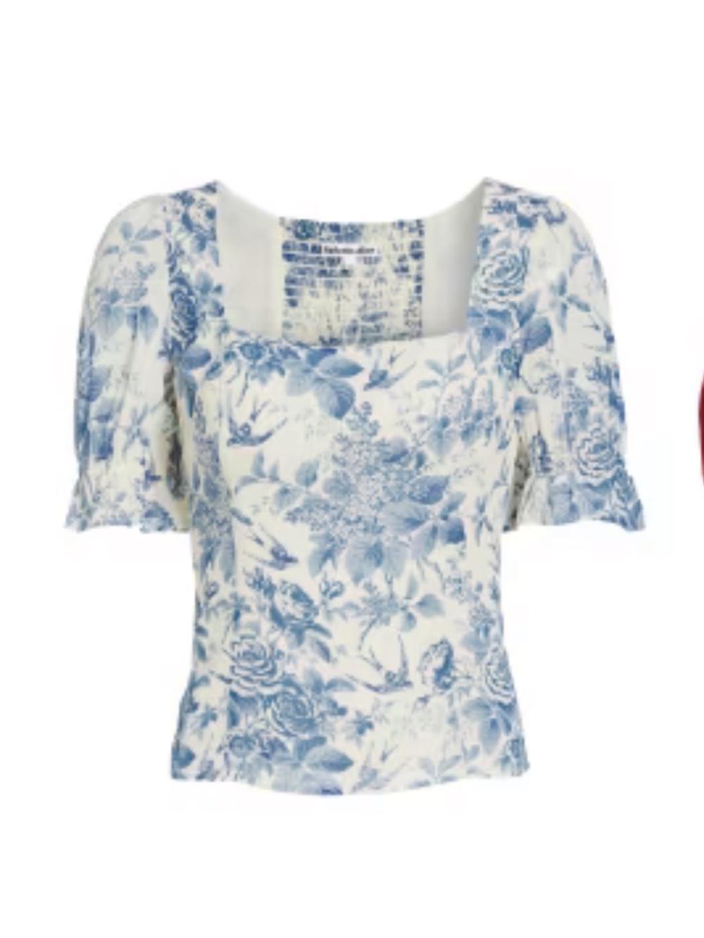 Reformation Constance Floral Print Puff Sleeve Top